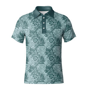 Polo de Golf de Alto Rendimiento para Hombre, Diseño de Hojas, Suave y Elástico, Manga Corta, para Golf, Marca, Uniformes Deportivos - Product Image 2
