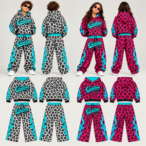 Conjunto Deportivo Infantil al por Mayor, Sudadera con Capucha y Pantalones Deportivos con Estampado de Leopardo Personalizado, Conjunto de 2 Piezas para Niños y Niñas, Ropa Deportiva Casual, OEM - Product Image 1