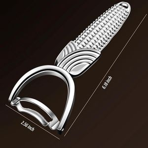 Éplucheur de maïs et outil à retirer les grains en acier inoxydable pour un maïs sur épi parfaitement préparé - Product Image 2