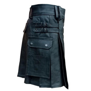 กางเกงคิลท์สก็อตแบบจีบสำหรับผู้ชาย หนังวัวแท้ กระเป๋าคู่แบบโรมัน รุ่น 2026 - Product Image 3