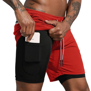 <b>Men</b> 2 In 1 Workout <b>Shorts</b> <b>Compression</b> Liner Running <b>Shorts</b> With Phone Pocket Quick Dry Sports <b>Shorts</b> OEM Bulk - Product Image 1