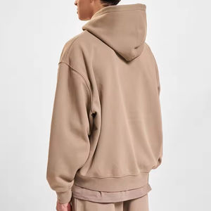 Hoodie streetwear à fermeture éclair pour homme, coupe classique, haute qualité, uni, logo personnalisé, broderie hiver - Product Image 2