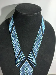 VINTAGE STYLE Ukrainian Gerdan |Chunky|Ethnic |Tribal |<b>Bead</b> Necklace |Unique |African Woman Necklace with earring,for gifted - Product Image 6