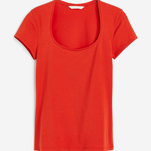 เสื้อยืดคอกลมผู้หญิงสีขาวล้วน แขนสั้น ผ้าคอตตอนหนา - Product Image 6