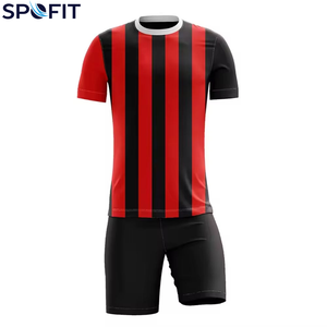 Conjunto de Uniforme de Fútbol Profesional Personalizado, Transpirable, que Absorbe la Humedad, Camiseta y Pantalones Cortos de Poliéster con Logotipo del Equipo Personalizado - Product Image 1