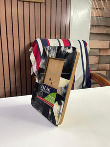 Customizable Double Color <b>White</b> & Black Horn Veneer Coated MDF Modern Style <b>Photo</b> <b>Frame</b> Supports Various Sizes for Displaying - Product Image 6
