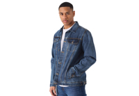 Chaqueta de Mezclilla para Hombre, Estilo Casual de Otoño, Corte Regular, Cuello Camisero, Cierre de Botones, Material de Algodón, en Oferta