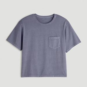 Women's Short Sleeve Cotton Jersey T-Shirt Casual Solid Color Regular Fit Knitted Plain Dyed <b>Top</b> - Product Image 6