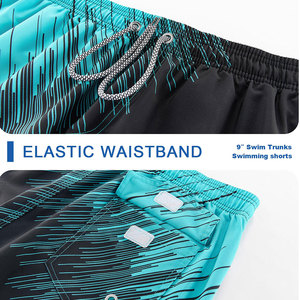 Shorts de sport et de plage pour hommes sur mesure, taille haute, avec cordon de serrage, écologiques, séchage rapide, imprimés, en maille, vente en gros - Product Image 3