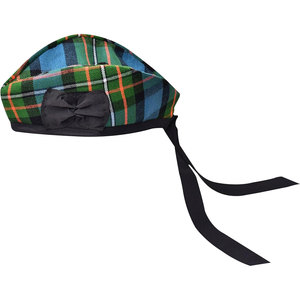 Gorro Tradicional Escocés Negro Glengarry con Tartán Ferguson para Kilt, Accesorios para Gaitas de Fúqueta - Product Image 1