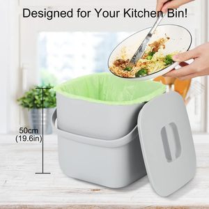 ถุงขยะย่อยสลายได้/ถุงใส่ขยะสำหรับครัว รีไซเคิลได้ แข็งแรง ย่อยสลายได้ ถุงปุ๋ยหมักสำหรับอาหาร/ครัวเรือน/สวน - Product Image 1