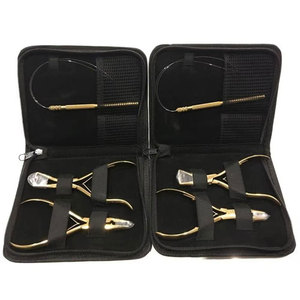 Stainless Steel Hair Extension Tools Kit Professional Microbead Plier C Type Pulling <b>Needles</b> Loop <b>Threader</b> Tool Hair Sectioning - Product Image 6
