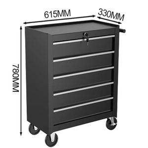 3 Drawer <b>Tool</b> Cart with Storage <b>Cabinet</b> Mobile Heavy Duty Auto Repair Trolley - Product Image 5