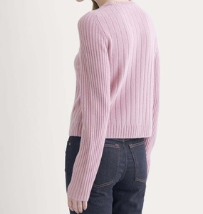 Suéter elegante con cuello redondo y mezcla de cachemira, transpirable, camisa de punto de manga larga para mujer, jersey holgado y cálido para invierno, EE. UU. - Product Image 3