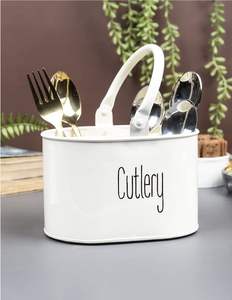 Organizador de cubiertos de hierro duradero y resistente al óxido, diseñado para mantener los utensilios de cocina y los herramientas de cocina cuidadosamente organizados - Product Image 5