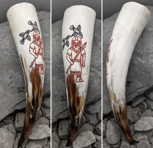 Nouveauté 2025 Verre à shot artisanal médiéval Viking en cornes de bœuf, poli, écologique, sans danger pour les aliments - Product Image 1