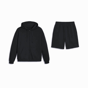 Ensemble sweat à capuche zippé et short pour homme personnalisable – Coton respirant de haute qualité – Tenue décontractée et tendance pour homme - Product Image 3