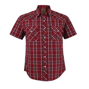 เสื้อเชิ้ตคาวบอยแขนสั้น OEM 2026 สำหรับผู้ชาย กระดุมมุก ลายสก็อต มีกระเป๋าสองช่อง - Product Image 6