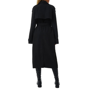 Cashmere Fabric 20% Cashmere 80% Wool Luxury White MIAH CASHMERE LONG COAT New Style Round Neck Long Coat for Women With Belt - Product Image 5