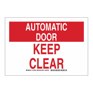 Panneau de signalisation automatique pour porte en PVC Brady - Panneau de signalisation imprimé UV pour la sécurité des entrées de lieu de travail - Product Image 3