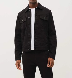 Blouson moto en jean délavé L&H grande taille pour homme, style décontracté vintage 3D, en denim de coton fini, collection automne - Product Image 6