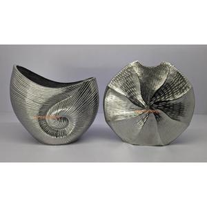 Vase à fleurs Arbre de Vie en argent, décoration d'intérieur, centre de table en métal, pot de fleurs moderne - Product Image 5