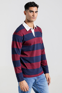 Men's Striped Long Sleeve Casual <b>Shirt</b> Button Down Collar Full Sleeve 100% Cotton Autumn Wear Anti-Pilling Knitted Fabric - Product Image 2
