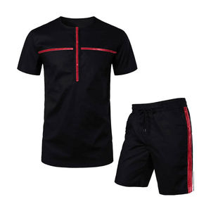 Conjunto de Camiseta y Pantalones Cortos Deportivos para Hombre de Alta Calidad, Tejido Transpirable de Secado Rápido, Conjunto de Dos Piezas para Gimnasio, Entrenamiento Físico y Running - Product Image 3