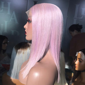 Precio de fábrica 100% Raw Virgin Vietnamita Humano Trama Encaje Peluca Hueso Recto Lila Color Super Doble Extensiones de cabello - Product Image 3