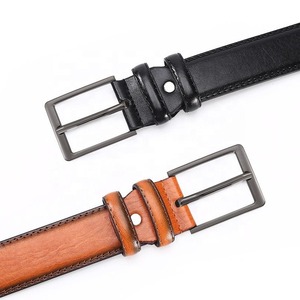 Ceintures en cuir noires pour hommes, fines et décontractées, de qualité supérieure, pour la vente en gros - Product Image 5