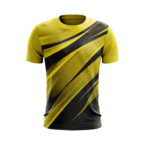 Camiseta de Manga Corta con Cuello Redondo para Hombre, Tejido Grueso con Estampado Tie-Dye, Estilo Normcore Minimalista, Spandex/Poliéster, Corte Regular, Casual - Product Image 1