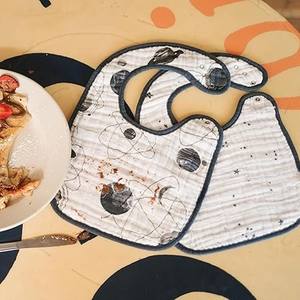 Bavoirs en mousseline pour bébé, 100% bambou, matière douce pour la peau - Product Image 5