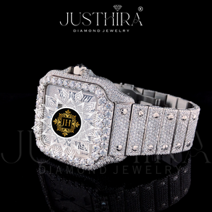 High End Stainless Steel Moissanite Diamond Watch with Iced Out Finish for Men’s Streetwear Collection Available for Sale - Product Image 3