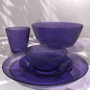 Vaisselle à texture optique fabriquée à Taïwan, édition Wonderland - Tasses, bols, assiettes - Violet Valeria - Product Image 1