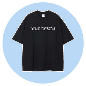 Camiseta de algodón extragrande con lavado ácido para hombre, estilo hip hop, moderna, informal, de verano, de manga corta - Product Image 2