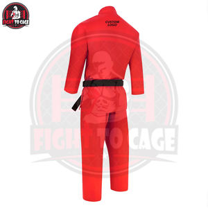 Trajes de Taekwondo Unisex de Color Rojo Sólido, Producto Más Vendido, Calidad Premium, Transpirable, Diseño Más Reciente, Ropa de Artes Marciales - Product Image 3