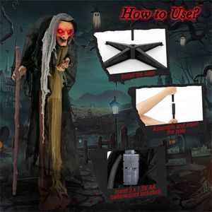 Decorazione per Halloween a forma di strega, costume festivo per interni ed esterni - Product Image 4