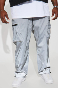 Pantalones Cargo de Nailon Reflectante para Hombre, Pantalones Utilitarios con Múltiples Bolsillos, Dobladillo Ajustable, Ropa Urbana, Fabricación Personalizada, Suministro de Fábrica - Product Image 5