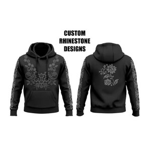 Sweat-shirt à capuche en polaire bordeaux pour homme, coupe classique, uni, décontracté, tricoté, polyester/coton, hiver, service OEM - Product Image 6