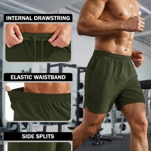 Shorts de sport Hunter Dark Pine personnalisés, résistance industrielle, tissu Ripstop flexible, poche dissimulée pour téléphone, cordon de serrage, shorts de performance - Product Image 5