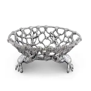 Bol en métal haut de gamme fait main pour accent d'intérieur, bol centre de table écologique pour mariage et repas par ZAHID EXPORTS, plaqué et sûr - Product Image 3