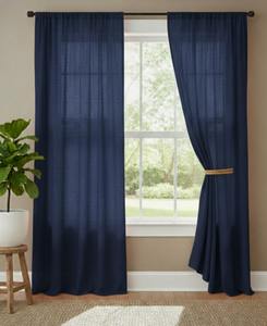 Rideaux Voilages Modernes Bohèmes Grande Fenêtre, Lot de 1 Panneau, Bleus, pour Salon et Chambre, Idéaux pour Hôpitaux et Hôtels - Product Image 4