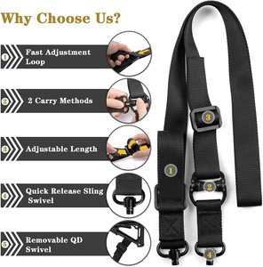 Imra Impex Sangle tactique réglable à deux points avec passants, en sangle nylon haute résistance, pour la chasse, durable 2026 - Product Image 5