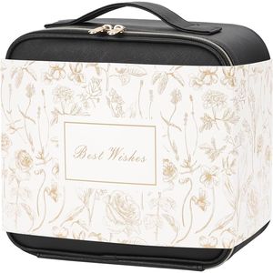 Bolsa de Maquillaje con Espejo LED, Organizador de Cosméticos de Viaje Grande para Mujeres y Maquilladores, Portátil, de PU - Product Image 4