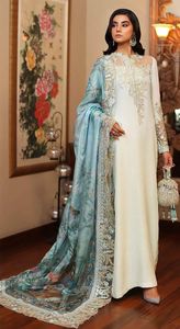 Salwar Kameez noir en modal pour femme, broderie florale, longueur cheville, coupe classique, tenue de fête traditionnelle, style Inde Pakistan - Product Image 4