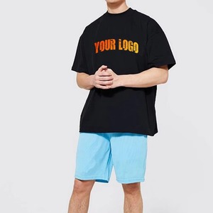 Men's Striped Cotton Knitted T-<b>Shirt</b> And Shorts Set Casual Summer Wear Breathable <b>White</b> - Product Image 5