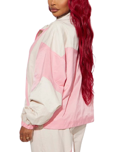 Ensemble de survêtement coupe-vent personnalisable avec logo OEM/ODM pour femme, doublure en mesh, coupe-vent, grande taille, respirant, fermeture éclair, imprimé - Product Image 5