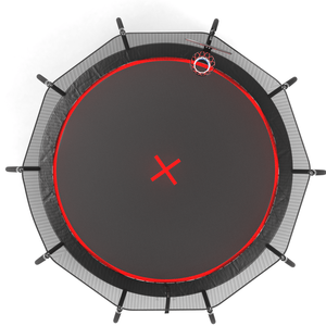 Trampoline d'escalade en forme de citrouille YC 12FT noir et rouge, jouets de saut - Product Image 6
