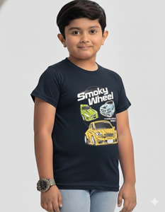 เสื้อยืดเด็กผู้ชาย แขนสั้น ผ้าคอตตอนนุ่ม แห้งเร็ว สไตล์ลำลอง พิมพ์ลายตามสั่ง ขายดีที่สุด สำหรับฤดูร้อน - Product Image 2