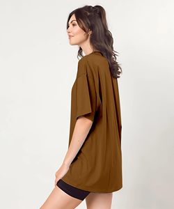 เสื้อยืดผู้หญิงแขนสั้นผ้าฝ้ายแท้ 100% สีพื้น รุ่นใหม่ล่าสุด - Product Image 5